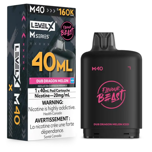 Level X Flavour Beast M Series Pod 40ml Dub Dragon Melon Iced