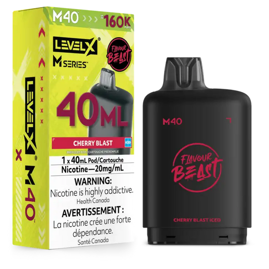 Level X Flavour Beast M Series Pod 40ml Cherry Blast Iced