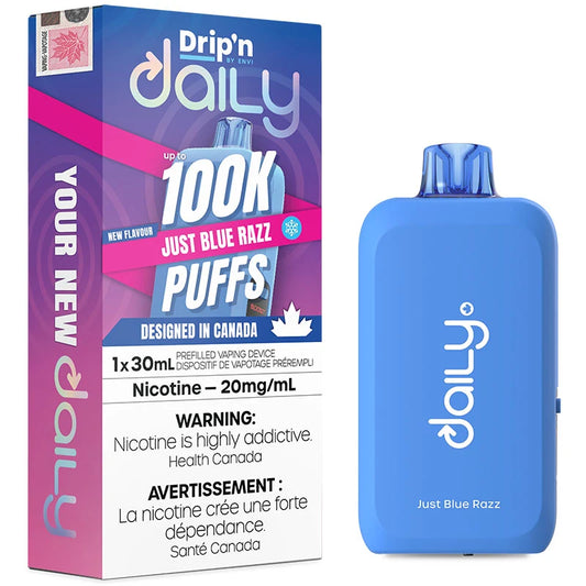 Drip’n By Envi Disposable Daily 100K Just Blue Razz Iced