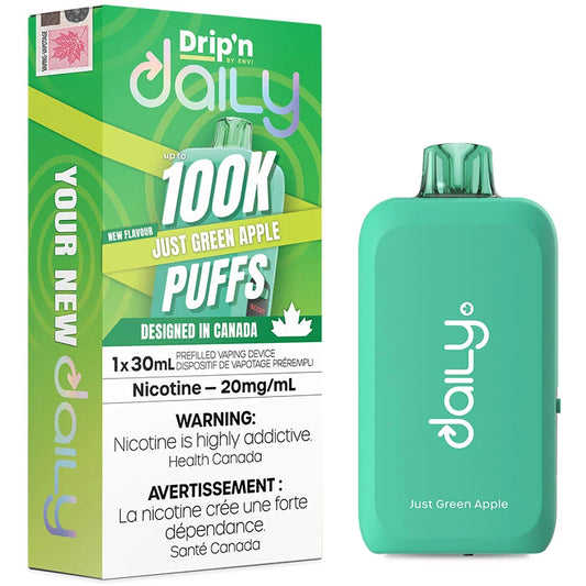 Drip’n By Envi Disposable Daily 100K Just Green Apple