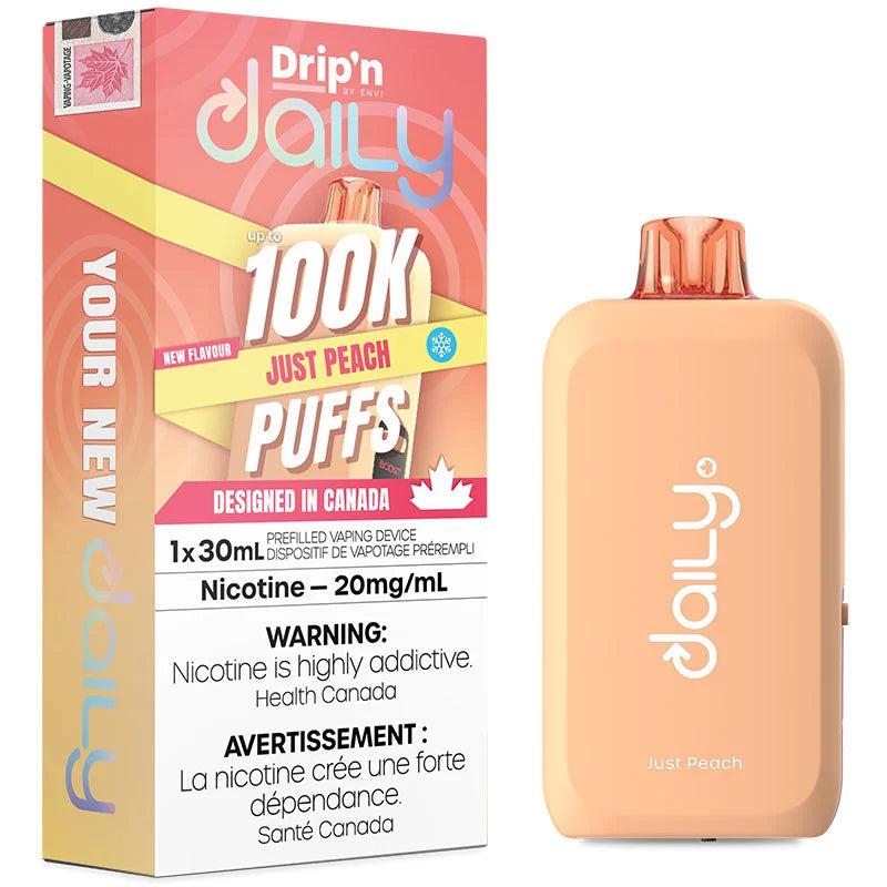 Drip’n By Envi Disposable Daily 100K Just Peach Iced