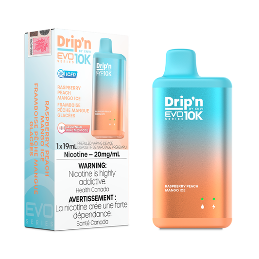 Drip’n By Envi Disposable EVO10K Raspberry Peach Mango Ice