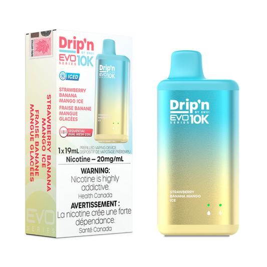 Drip’n By Envi Disposable EVO10K Strawberry Banana Mango Ice