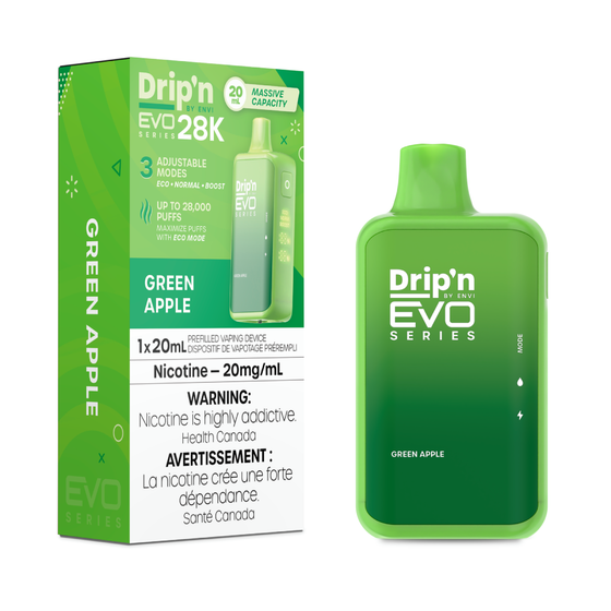 Drip’n By Envi Disposable EVO28K Green Apple ONT