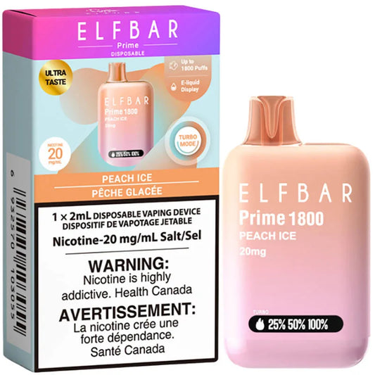 ELF BAR Disposable Prime 1800 Peach Ice ONT 0MG