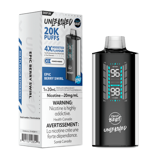 Flavour Beast Disposable Unleashed 20K Epic Berry Swirl ONT