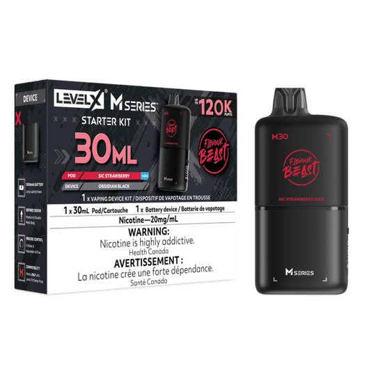 Level X Flavour Beast M Series Starter Kit Sic Strawberry Iced