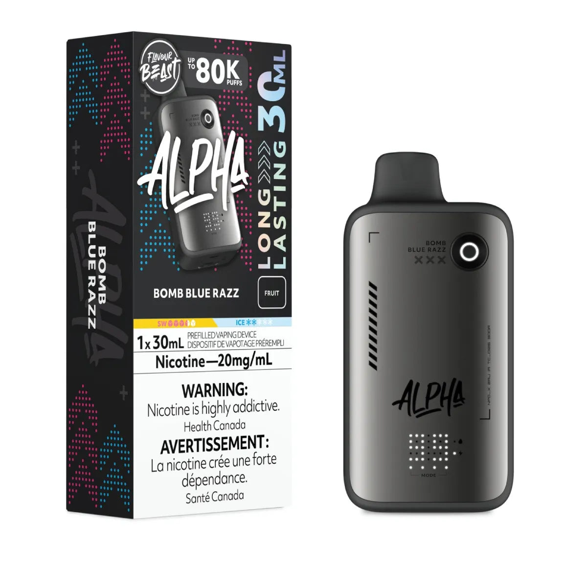 Flavour Beast Disposable Alpha 80K Bomb Blue Razz