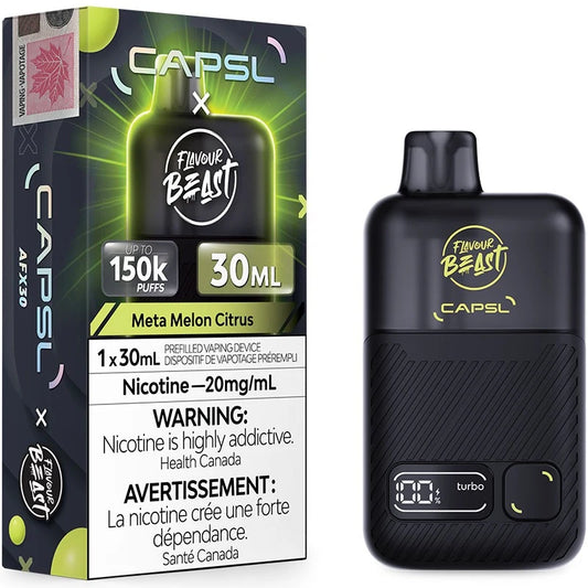 CAPSL AFX30 FB 150K Disposable  Meta Melon Citrus Iced