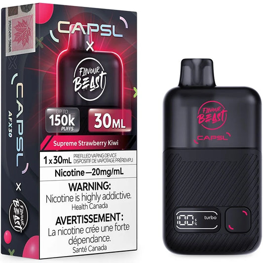 CAPSL AFX30 FB 150K Disposable Supreme Strawberry Kiwi Iced