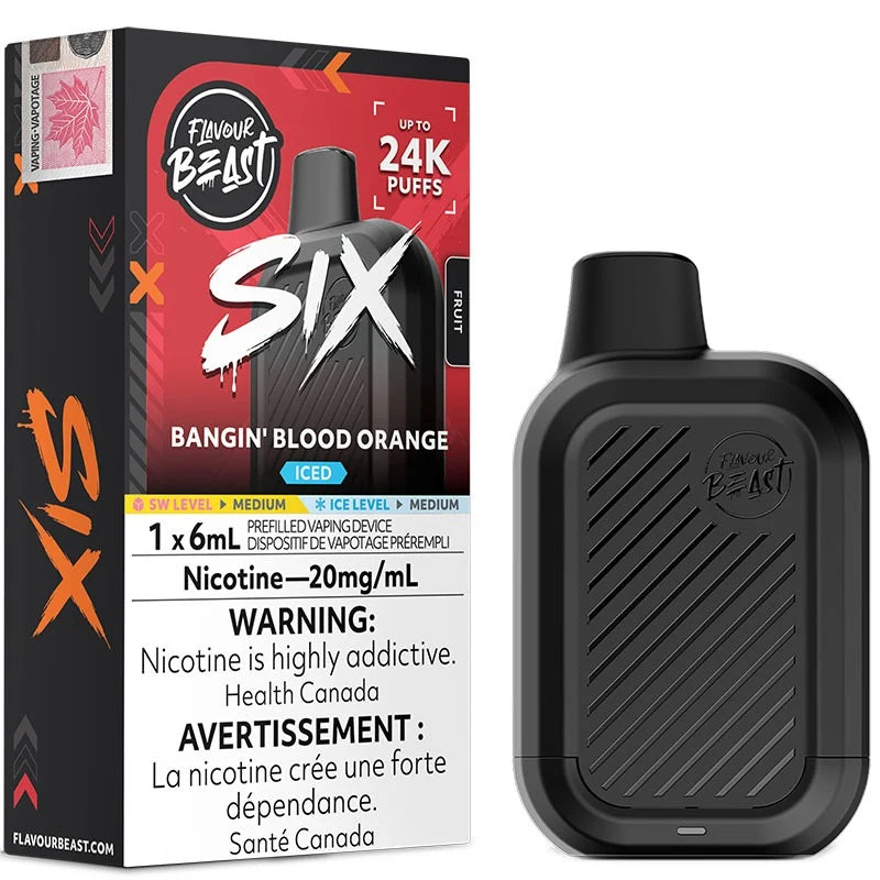 Flavour Beast Six 24K Disposable Bangin’ Blood Orange Iced