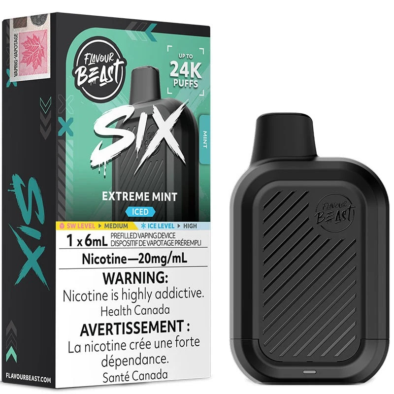 Flavour Beast Six 24K Disposable Extreme Mint Iced