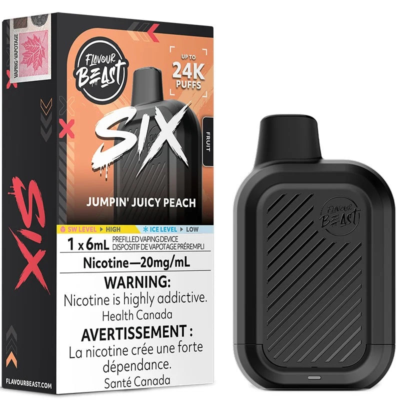 Flavour Beast Six 24K Disposable Jumpin’ Juicy Peach