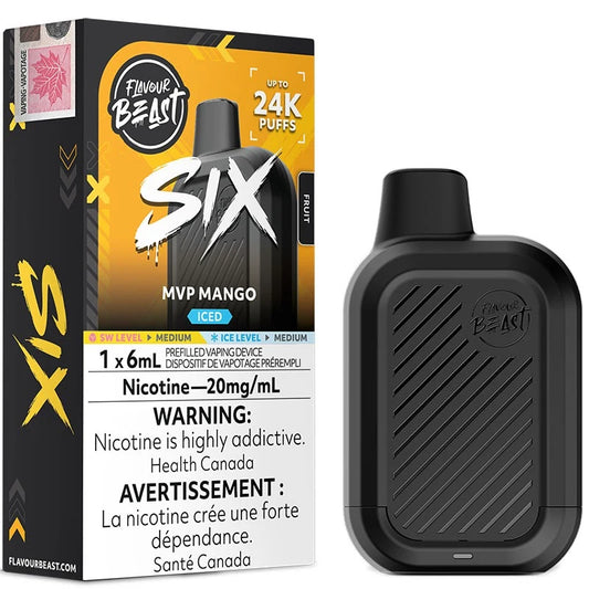 Flavour Beast Six 24K Disposable MVP Mango Iced