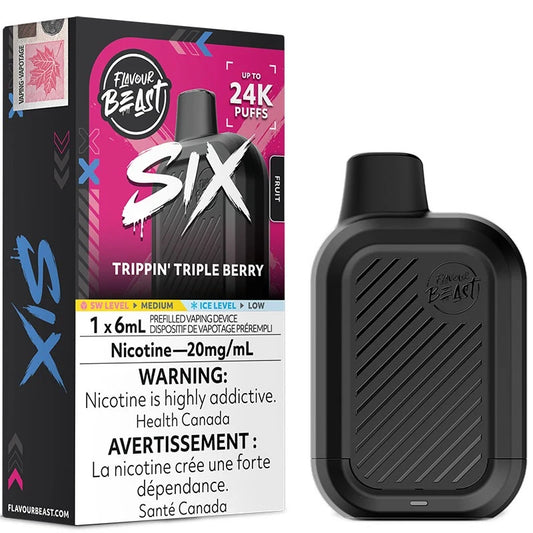 Flavour Beast Six 24K Disposable Trippin’ Triple Berry
