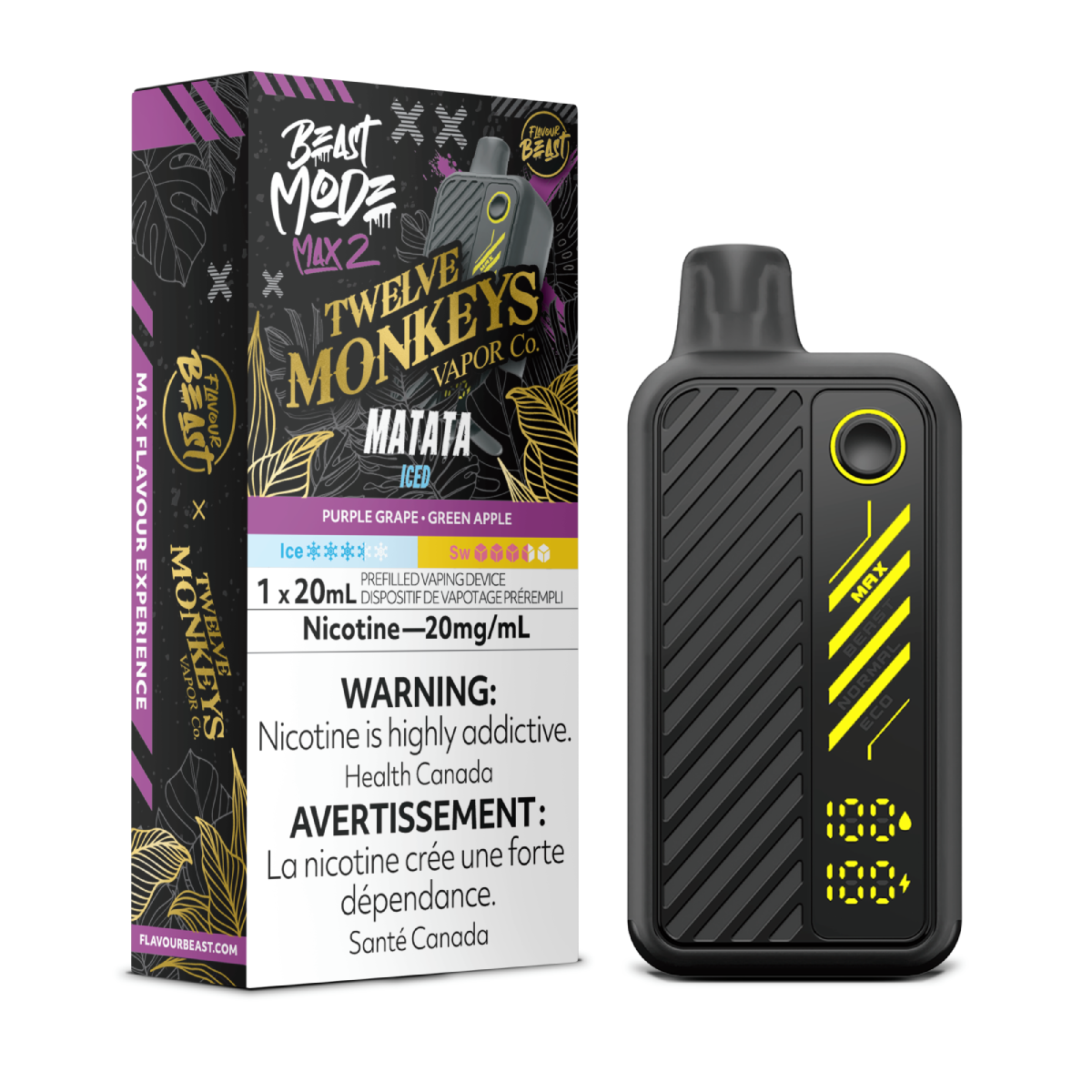 Flavour Beast Disposable Mode Max 2 50K Twelve Monkeys Matata Iced ONT