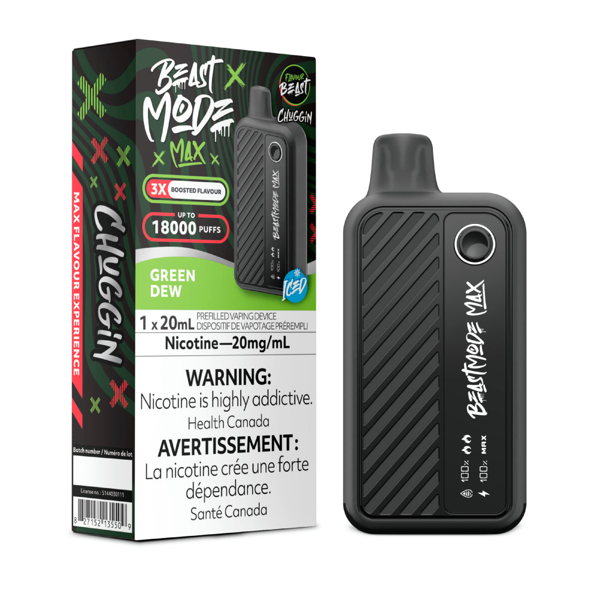 Flavour Beast Disposable Mode Max 18000 Green Dew Iced ONT