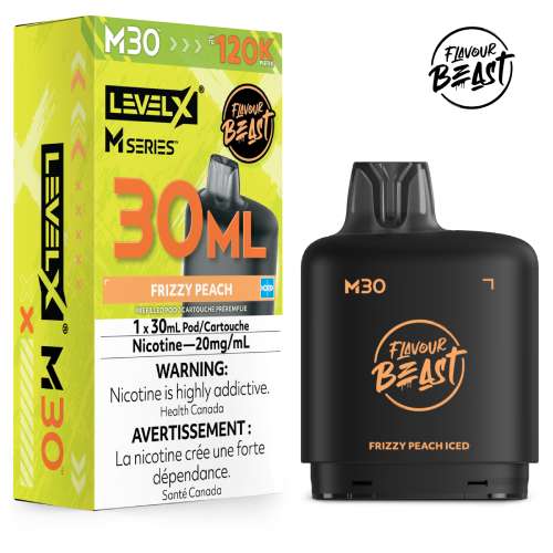 Level X Flavour Beast M Series Pod 30ml Frizzy Peach Iced