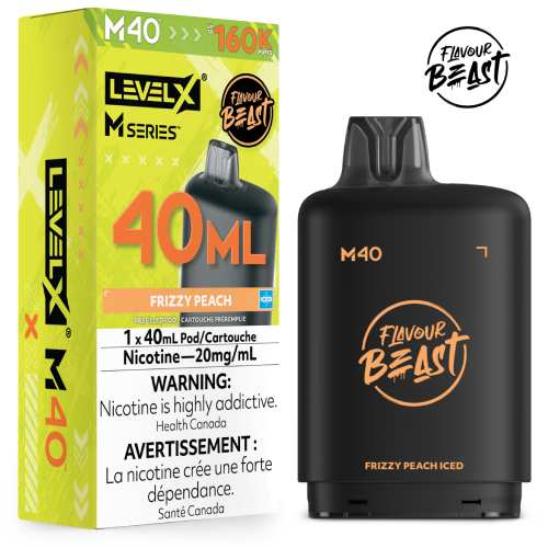 Level X Flavour Beast M Series Pod 40ml Frizzy Peach Ice