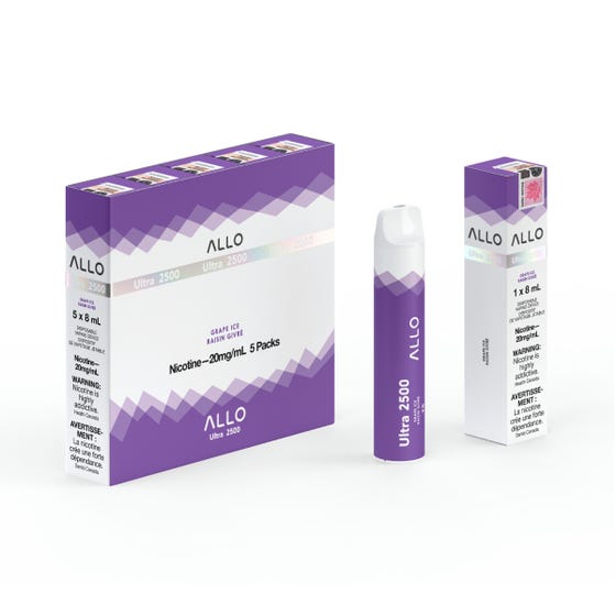 Allo Ultra Disposable 2500 Grape Ice (10mg) ONT