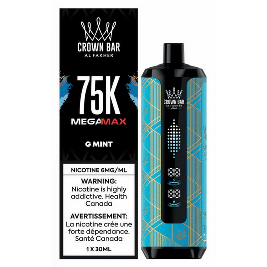 AL Fakher Crown Bar 75K MegaMax Disposable G Mint ONT