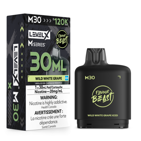 Level X Flavour Beast M Series Pod 30ml Wild White Grape Iced