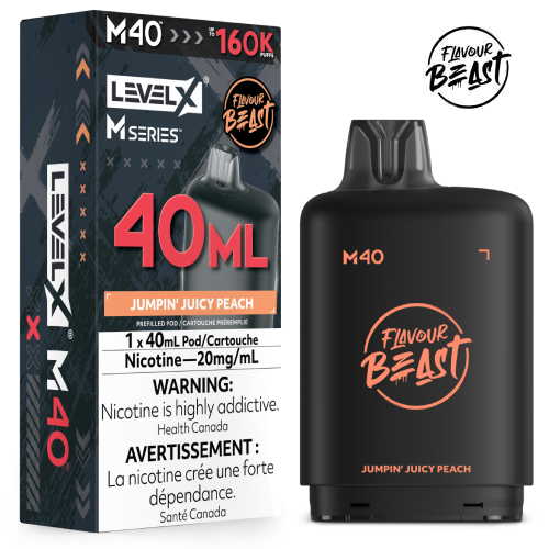 Level X Flavour Beast M Series Pod 40ml Jumpin’ Juicy Peach