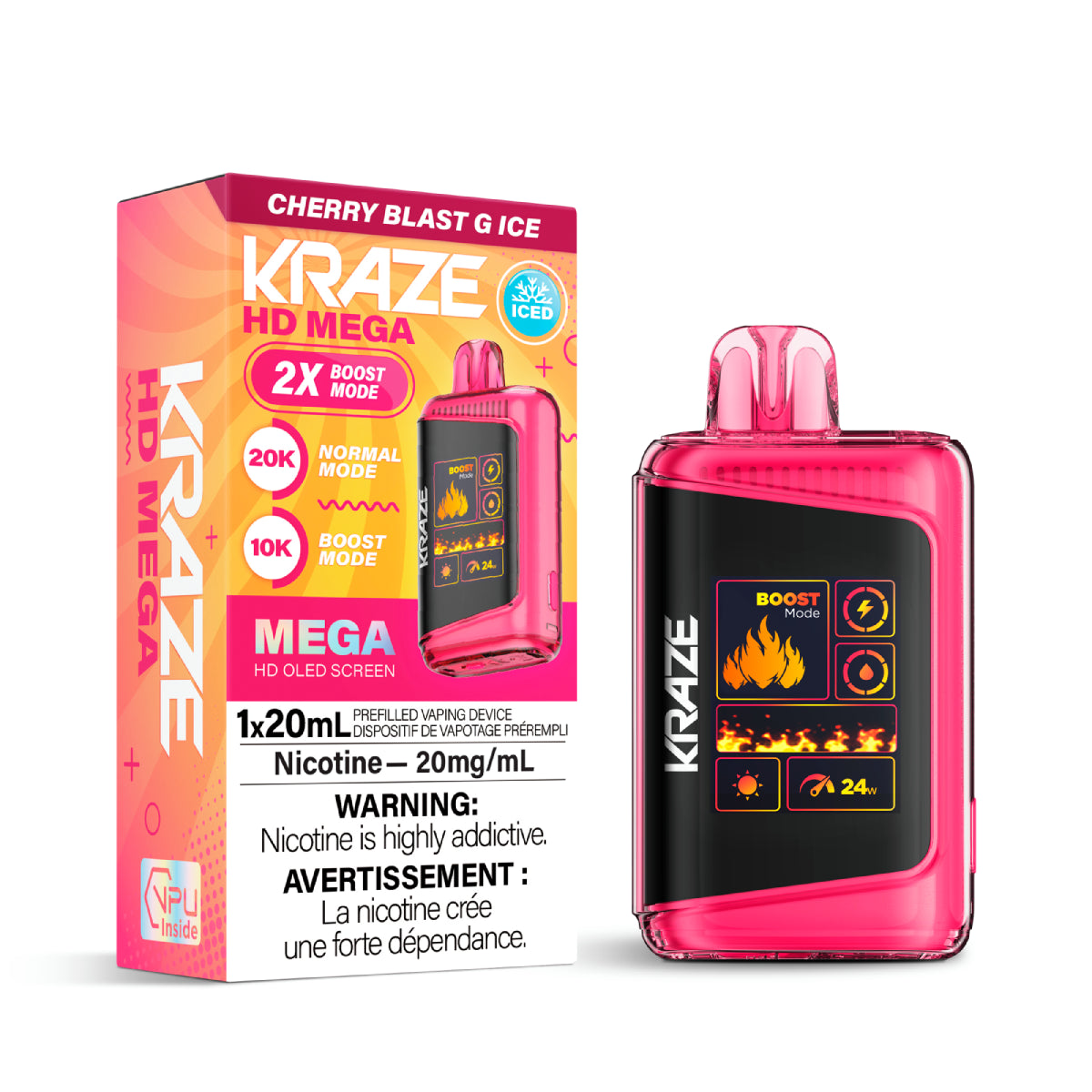 Kraze HD Mega Cherry Blast G Ice ONT