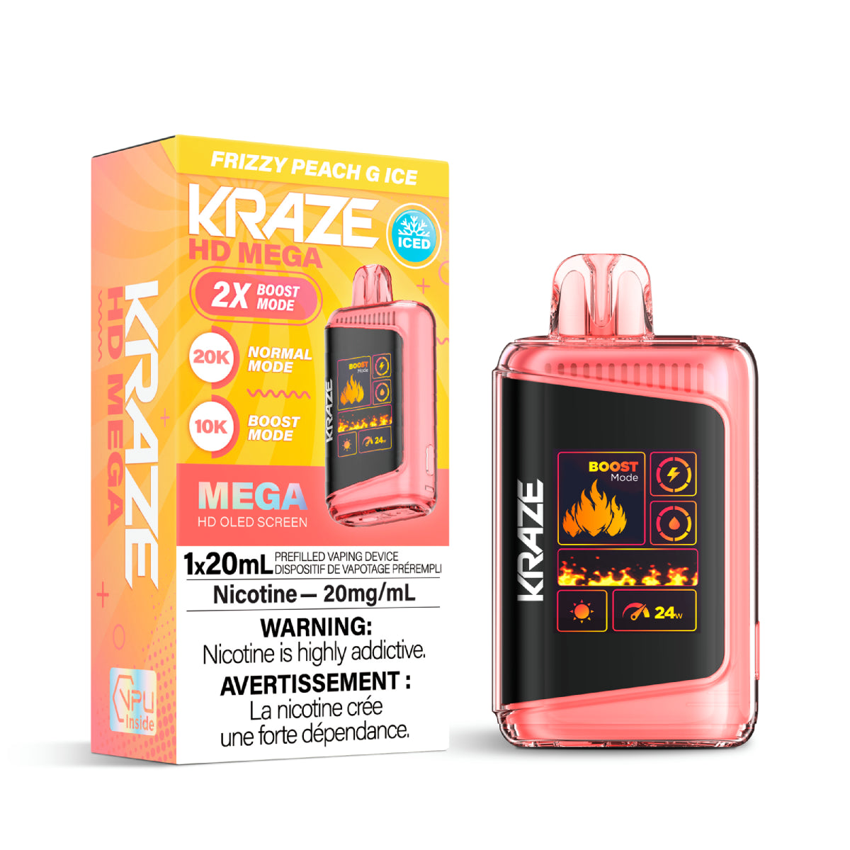 Kraze HD Mega Frizzy Peach G Ice ONT