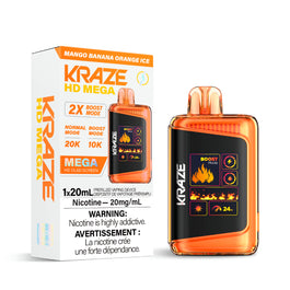 Kraze HD Mega Mango Banana Orange Ice ONT