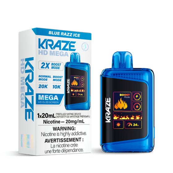 Kraze HD Mega Blue Razz Ice ONT