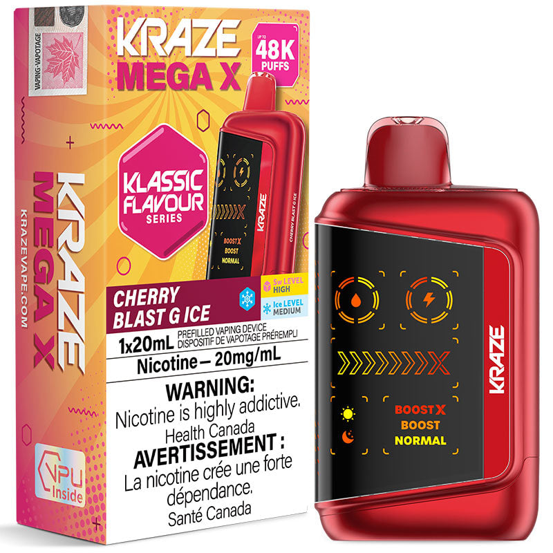 Kraze Mega X 48K Disposable Cherry Blast G Ice