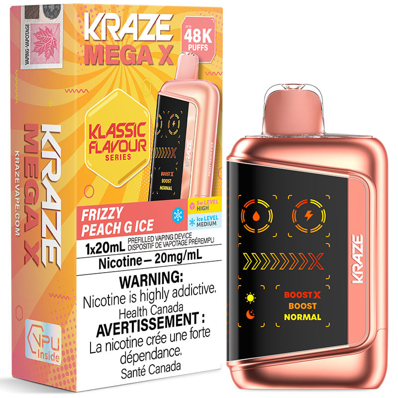 Kraze Mega X 48K Disposable Frizzy Peach G Ice