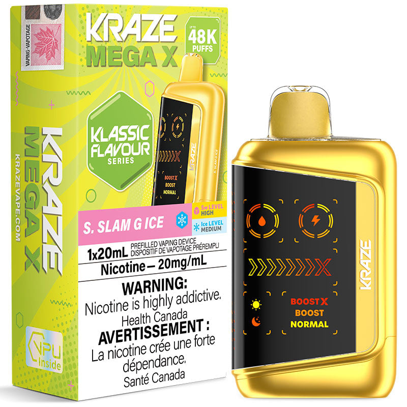Kraze Mega X 48K Disposable S. Slam G Ice