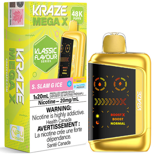 Kraze Mega X 48K Disposable S. Slam G Ice