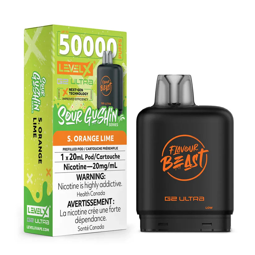 Flavour Beast G2 Ultra Level X PODS S. Orange Lime ONT