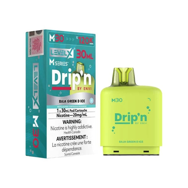 Level X Drip’n M Series Pod 30ml Baja Green D Ice