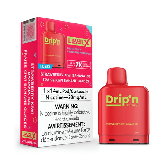 Drip’n Level X PODS Strawberry Kiwi Banana Ice