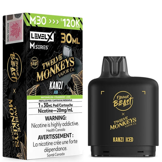 Level X Flavour Beast M Series Pod 30ml Twelve Monkey Kanzi