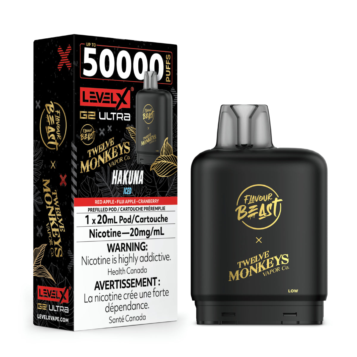 Flavour Beast x Twelve Monkeys G2 Ultra Level X PODS Hakuna Iced ONT