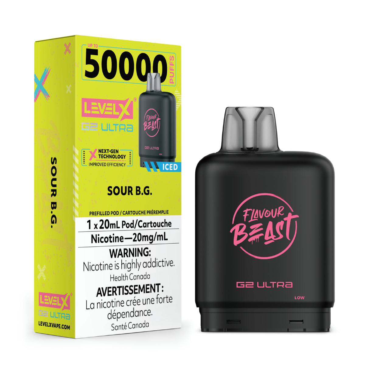 Flavour Beast G2 Ultra Level X PODS Sour B.G. ONT
