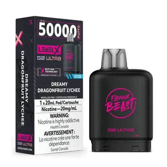 Flavour Beast G2 Ultra Level X PODS Dreamy Dragonfruit Lychee ONT