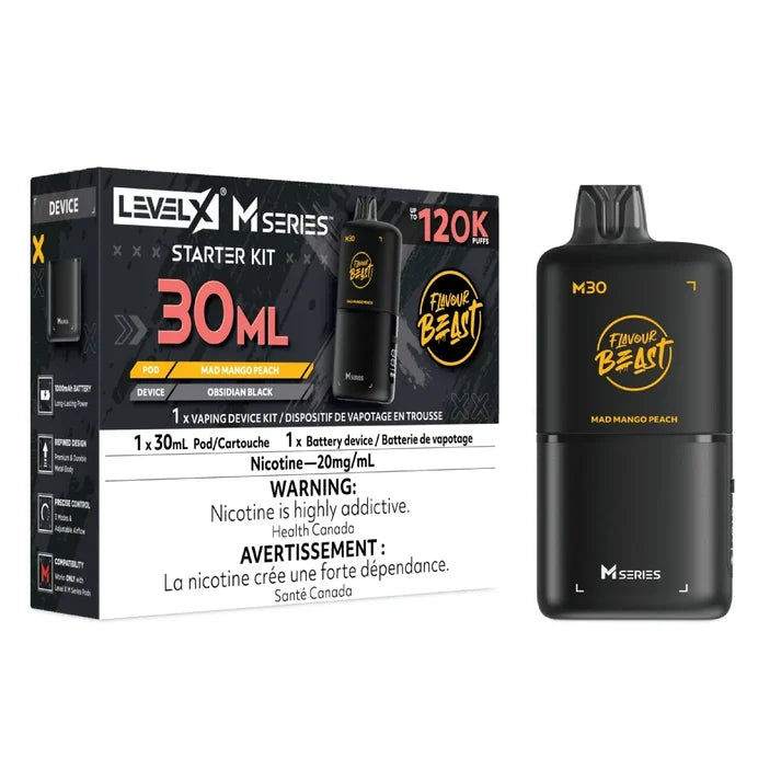 Level X Flavour Beast M Series Starter Kit Mad Mango Peach