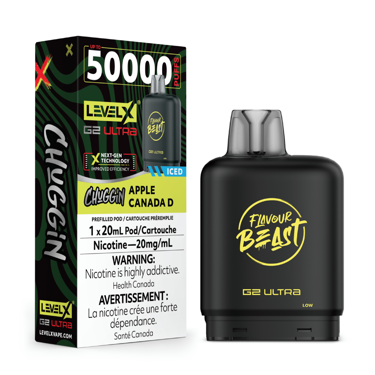 Flavour Beast G2 Ultra Level X POD Apple Canada D Iced ONT