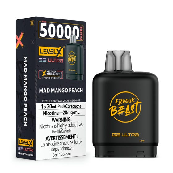 Flavour Beast G2 Ultra Level X PODS Mad Mango Peach ONT