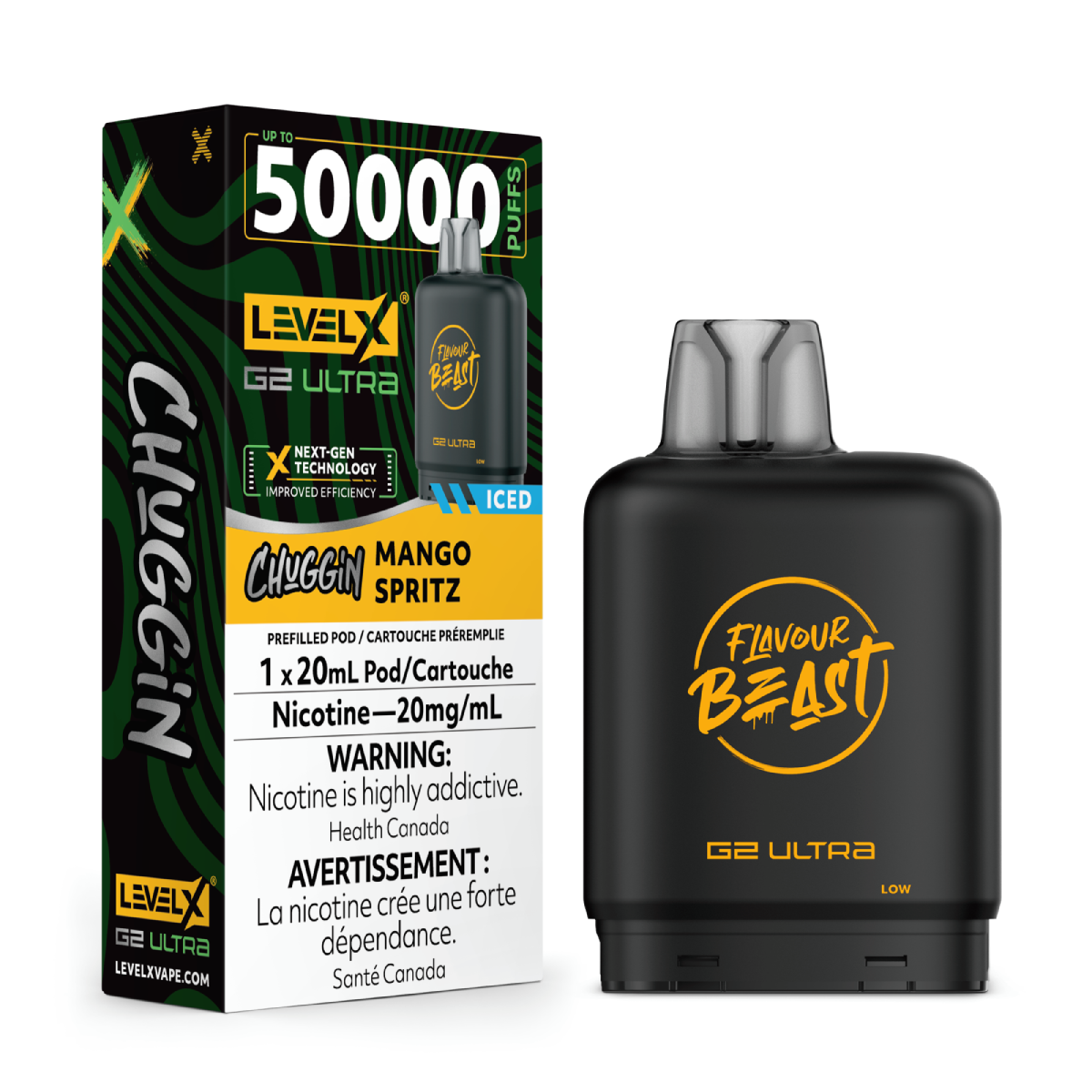Flavour Beast G2 Ultra Level X POD Mango Spritz Iced ONT