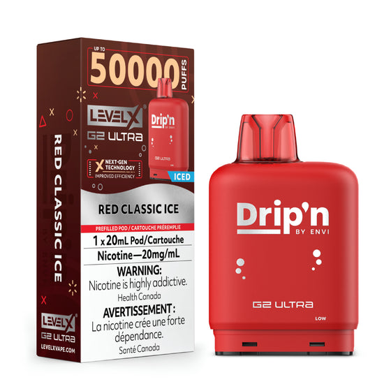 Drip’n Boost G2 Ultra Level X PODS Red Classic Ice