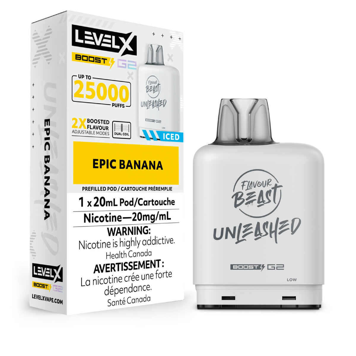 Flavour Beast Boost Level X PODS Unleashed Epic Banana ONT