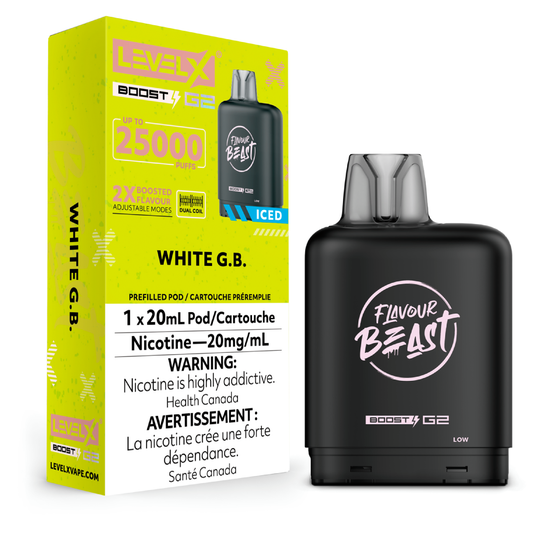 Flavour Beast Boost Level X PODS White GB ONT