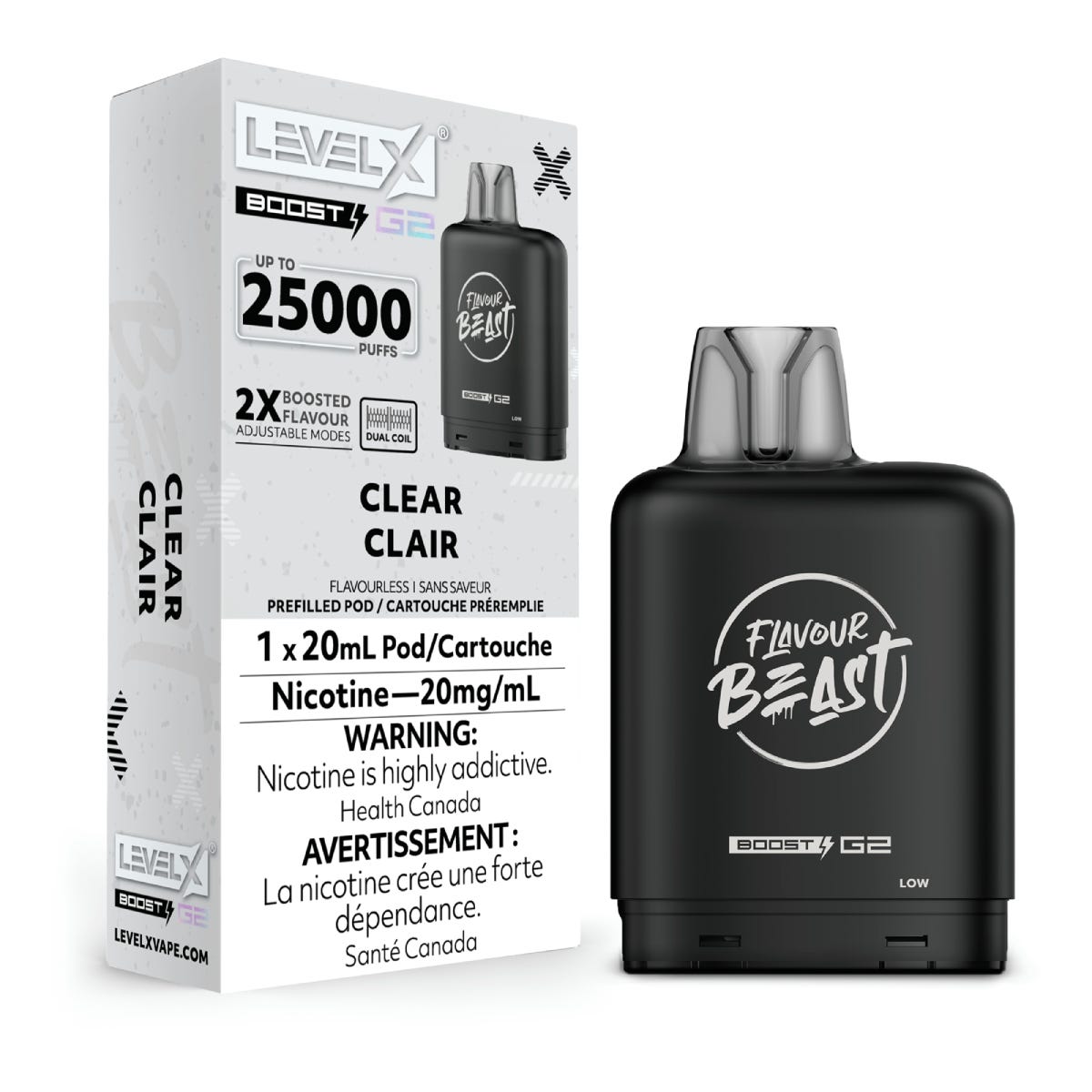 Flavour Beast Boost Level X PODS Clear ONT
